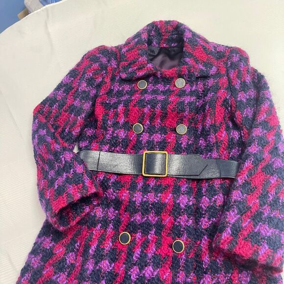 B. Altman & Co. VTG Plaid Art To Wear Artsy Coat Jacket Sz XS Small See Measure - Picture 2 of 10